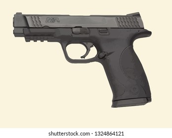 Smith And Wesson Police Gun vector design.