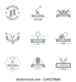 Conjunto de logotipos Smithery. Conjunto simples de 9 smithery vetor logotipo para web isolado no fundo branco