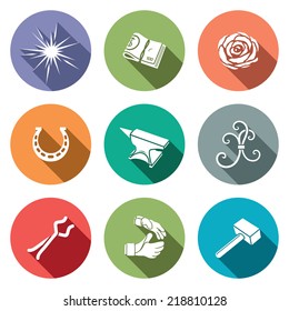 Smithy flat Icon set