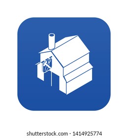 Smithy icon blue vector isolated on white background