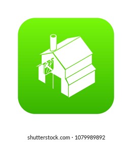 Smithy icon green vector isolated on white background