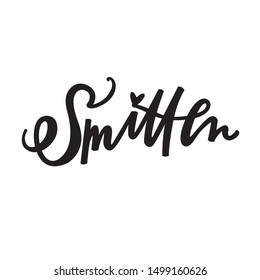 Smitten hand lettered word art