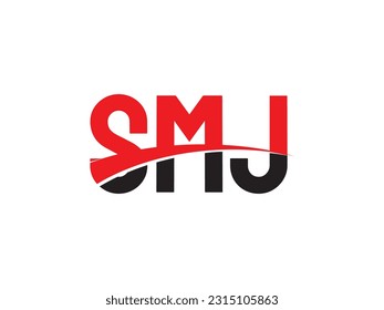 Letra SMJ Ilustración del vector de diseño del logotipo inicial