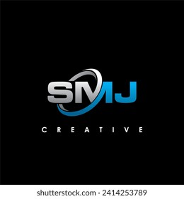 SMJ Letter Initial Logo Design Template Vector Illustration