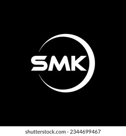 SMK letter logo design in illustrator. Vector logo, calligraphy designs for logo, Poster, Invitation, etc.