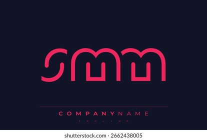 SMM abstract letter logo design. Modern Business Logo Design With Abstract Typography and Contemporary Style