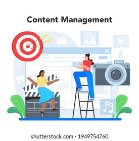 SMM concept. Social media marketing, advertising of business