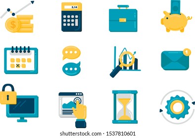 Smm icons set collection. Includes content, ad targeting, audience marketing, finance and infographic elements