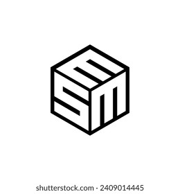 SMM letter logo design with white background in illustrator, vector logo modern alphabet font overlap style. calligraphy designs for logo, Poster, Invitation, etc.