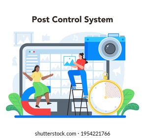 SMM online service or platform. Social media marketing, advertising