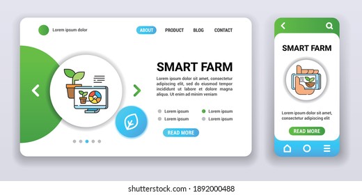 SMM promotion service web banner and mobile app kit. Advertising. Outline vector illustration.