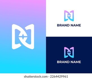Micrófono del logotipo de las letras abstractas SM, MS, S, M