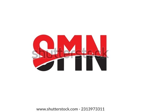 SMN Letter Initial Logo Design Vector Illustration