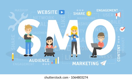 SMO concept illustration. Idea of content and internet.