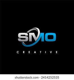 Ilustración vectorial de la plantilla de diseño del logotipo inicial de la carta SMO