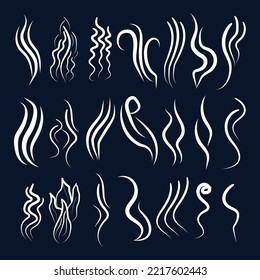 Smoak Icon vector symbol sent smell fire set  