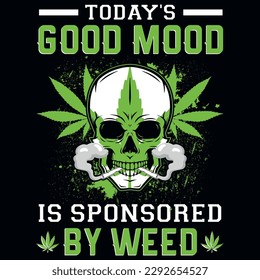 Smock weed graphics tshirt design vector design 