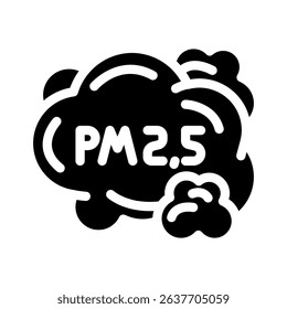 smog cloud labeled air pollution glyph icon vector. smog cloud labeled air pollution sign. isolated symbol illustration