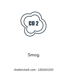 Smog concept line icon. Linear Smog concept outline symbol design. This simple element illustration can be used for web and mobile UI/UX.