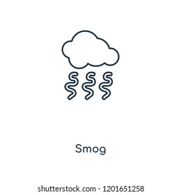 Smog concept line icon. Linear Smog concept outline symbol design. This simple element illustration can be used for web and mobile UI/UX.