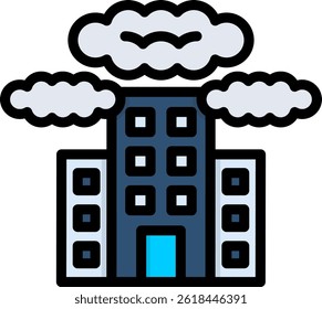 Smog Icon Lineal Color Vector Illustration