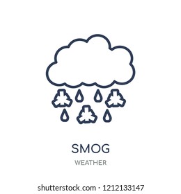 Smog icon. Smog linear symbol design from Weather collection. Simple outline element vector illustration on white background.