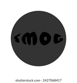 El icono de smog. Smog. Logotipo. Se puede utilizar para imprimir pegatinas, etiquetas, banners, carteles, fondos, pantallas de ventana, etc