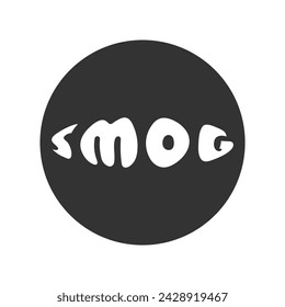 El icono de smog. Smog. Logotipo. Se puede utilizar para imprimir pegatinas, etiquetas, banners, carteles, fondos, pantallas de ventana, etc