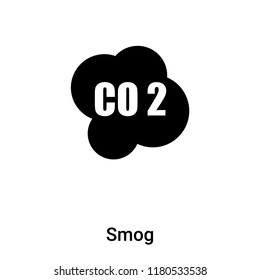 Smog icon vector isolated on white background, logo concept of Smog sign on transparent background, filled black symbol