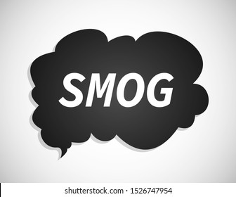 Smog pollution dirty emission cloud icon