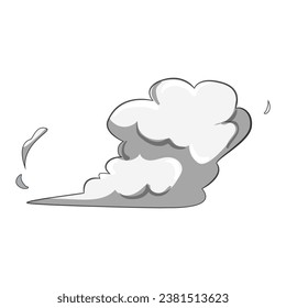 smog smoke cloud cartoon. gas sky, atmosphere transparent, steam vapor smog smoke cloud sign. isolated symbol vector illustration