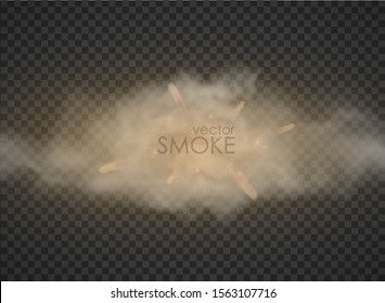 smog trail smoke isolated on transparent background