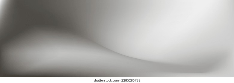 Smog Wavy Weather Cloudy Silver Curve Wallpaper. Smooth Liquid Smoke Blurry Flow Gradient Mesh. Sky Gray Pastel Cloud Metal Monochrom Smooth Surface. White Light Water Grey Fluid Gradient Background.