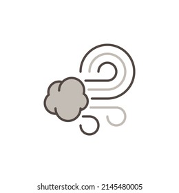 Smog Wind vector concept modern icon or logo element