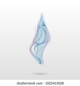 Smoke abstract background with curve shape. Usable for poster, wallpaper, cover and flyer. Colored wave lines like smoke. Colorful fluid poster.