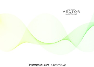 Smoke abstract background with curve shape. Usable for poster, wallpaper, cover and flyer. Colored wave lines like smoke. Colorful fluid poster.