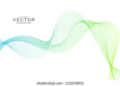 Smoke abstract background with curve shape. Usable for poster, wallpaper, cover and flyer. Colored wave lines like smoke. Colorful fluid poster. Easy to edit gradient color.