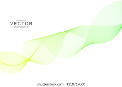 Smoke abstract background with curve shape. Usable for poster, wallpaper, cover and flyer. Colored wave lines like smoke. Colorful fluid poster. Easy to edit gradient color.