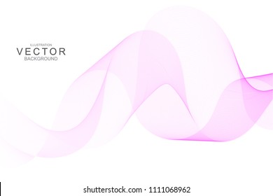 Smoke abstract background with curve shape. Usable for poster, wallpaper, cover and flyer. Colored wave lines like smoke. Colorful fluid poster. Easy to edit gradient color.