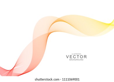 Smoke abstract background with curve shape. Usable for poster, wallpaper, cover and flyer. Colored wave lines like smoke. Colorful fluid poster. Easy to edit gradient color.