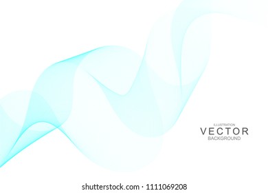 Smoke abstract background with curve shape. Usable for poster, wallpaper, cover and flyer. Colored wave lines like smoke. Colorful fluid poster. Easy to edit gradient color.