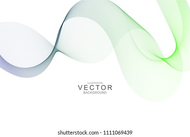 Smoke abstract background with curve shape. Usable for poster, wallpaper, cover and flyer. Colored wave lines like smoke. Colorful fluid poster. Easy to edit gradient color.