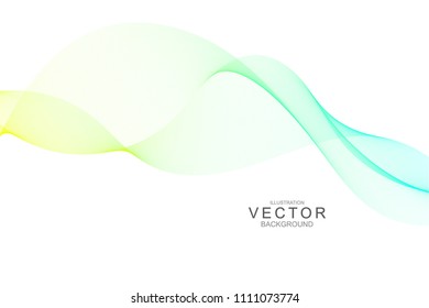 Smoke abstract background with curve shape. Usable for poster, wallpaper, cover and flyer. Colored wave lines like smoke. Colorful fluid poster. Easy to edit gradient color.