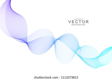Smoke abstract background with curve shape. Usable for poster, wallpaper, cover and flyer. Colored wave lines like smoke. Colorful fluid poster. Easy to edit gradient color.