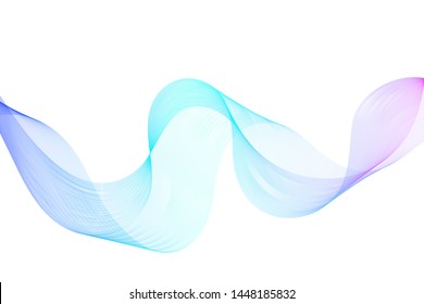 Smoke abstract background with curve shape. Usable for poster, wallpaper, cover and flyer. Colored wave lines like smoke. Colorful fluid poster.