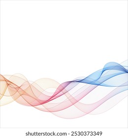 Fundo abstrato de fumaça com curva. Adequado para cartaz, papel de parede, capa e folheto. Onda de cores.