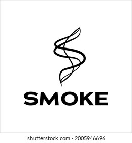 Smoke Abstract Line Art Vector Icon Design ..logo Design