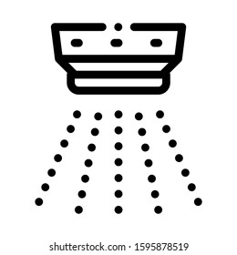 Smoke Alarm Detector Icon Vector. Outline Smoke Alarm Detector Sign. Isolated Contour Symbol Illustration