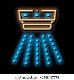 Smoke Alarm Detector neon light sign vector. Glowing bright icon Smoke Alarm Detector sign. transparent symbol illustration