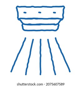 Smoke Alarm Detector sketch icon vector. Hand drawn blue doodle line art Smoke Alarm Detector sign. isolated symbol illustration